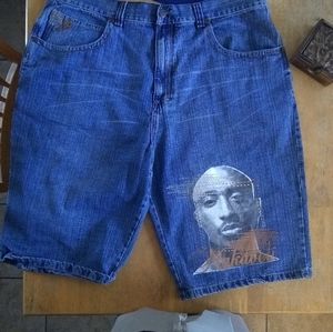 Tupac Shakur Men's jeans shorts